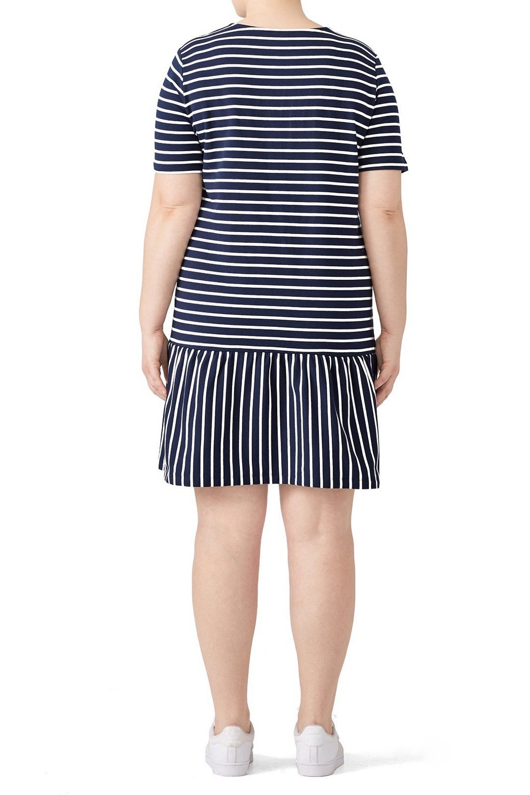 Junarose Classic Stripe Drop Waist Shift Dress – Size 0X (Brand Size Medium)
