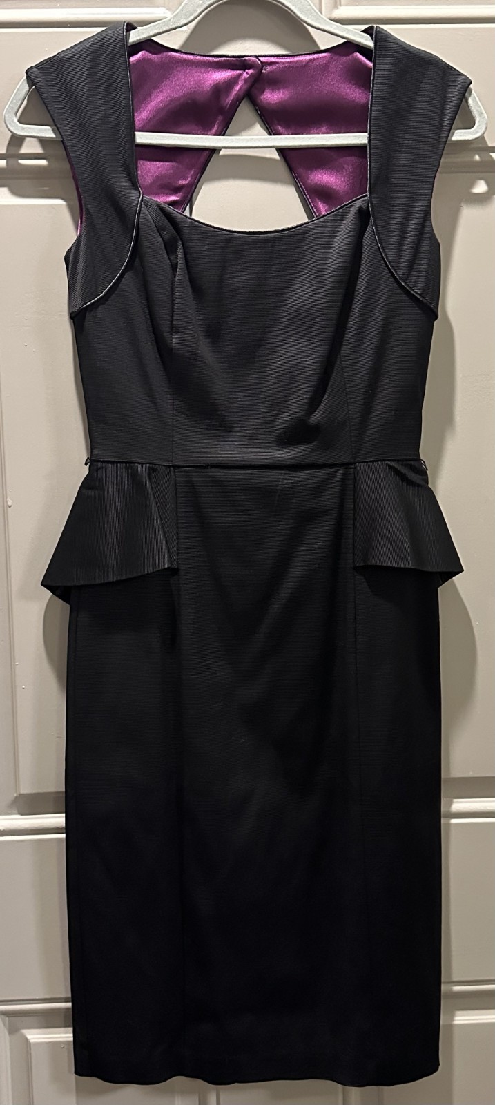 White House Black Market Women’s Peplum Open Back Cocktail Dress Size 00