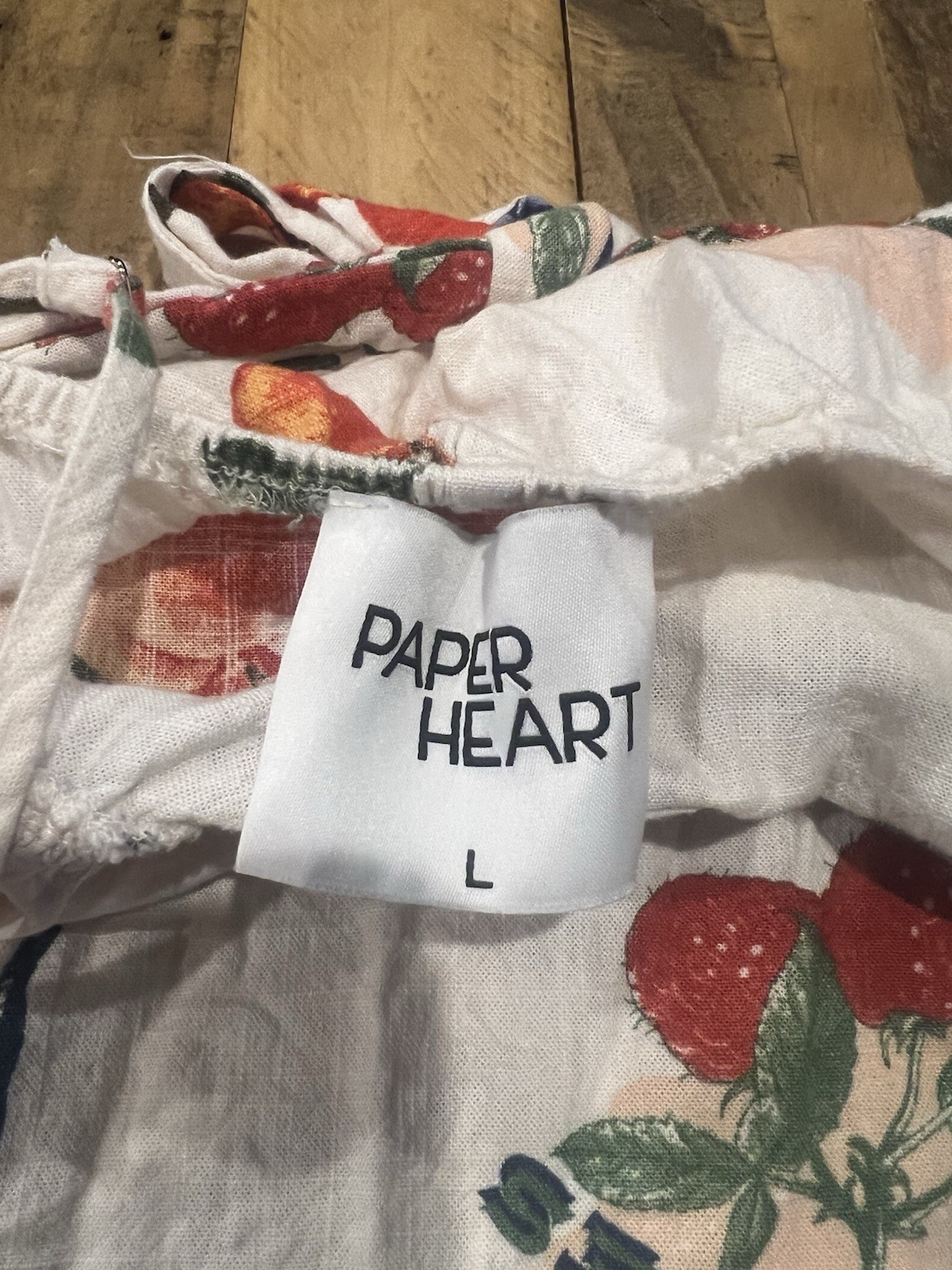 Anthropologie Paper Heart Fruit Print Beach Vacation Maxi Dress L (med) EUC