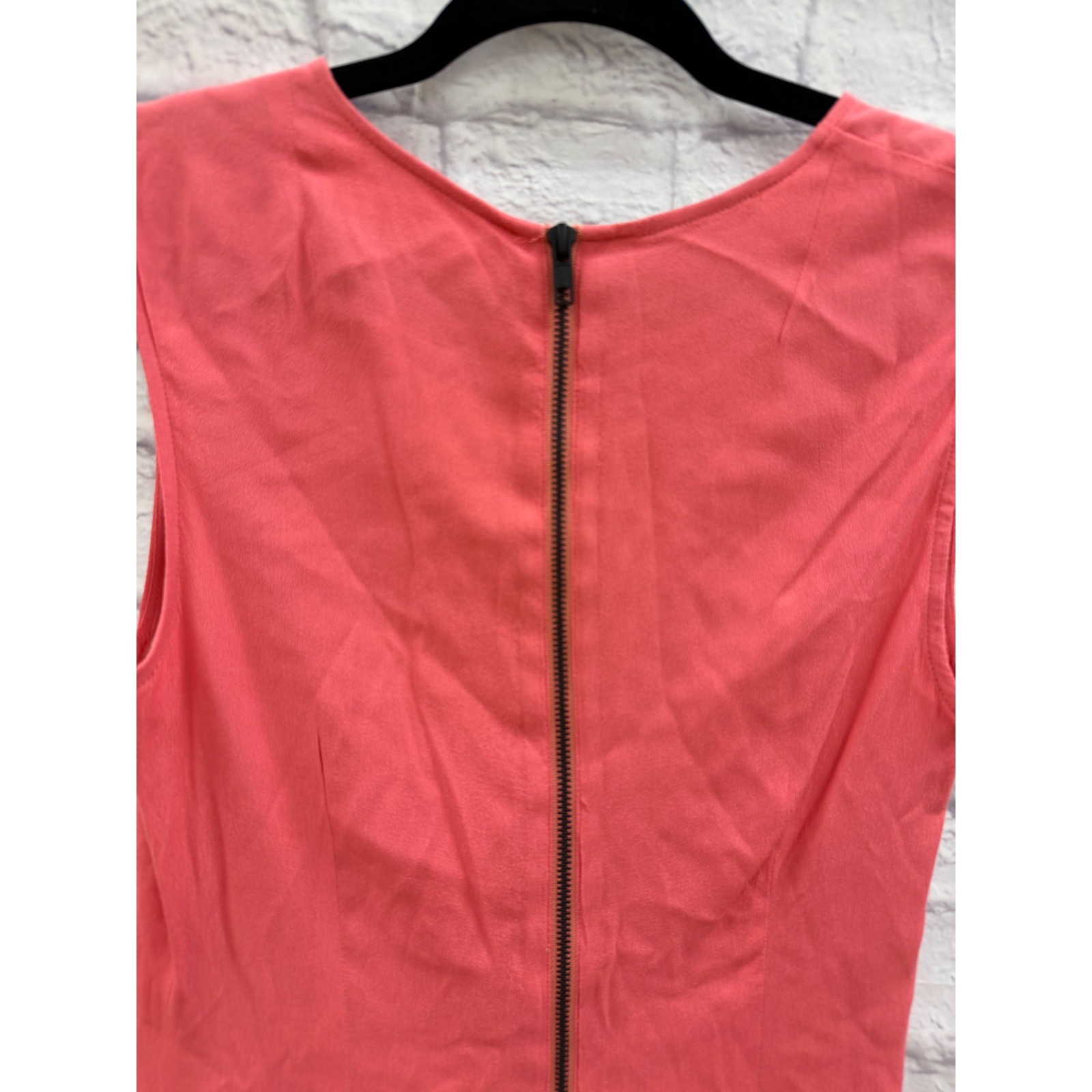 House of Dagmar Peachy Pink Side Ruched Sleeveless Sheath Dress Sz 36 US 4 S