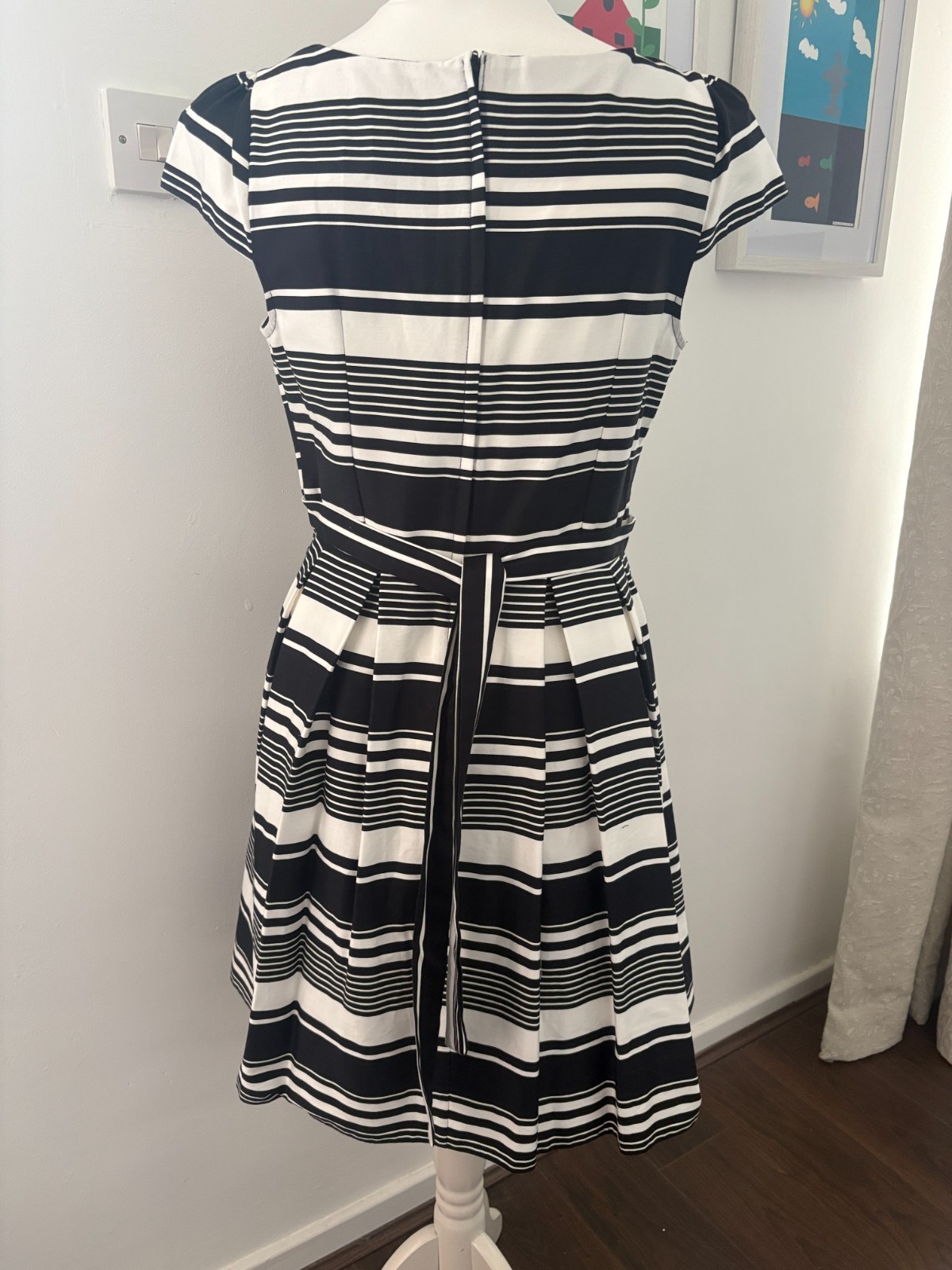 Dorothy Perkins Black & White Stripe Dress UK16 BNWT