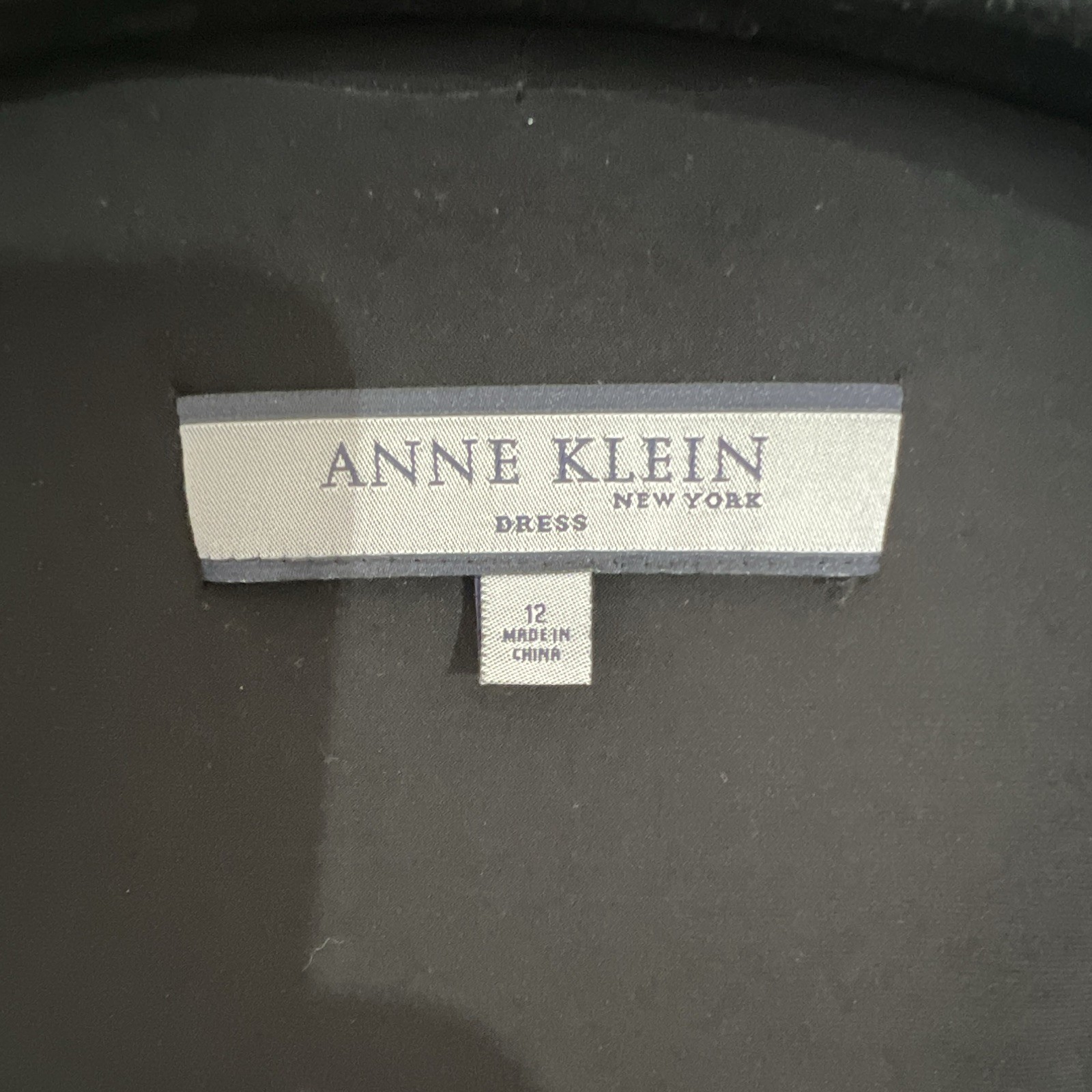 NWT Anne Klein Black Dress Size 12 Wrap Ruched Cap Sleeve Office Cocktail $148