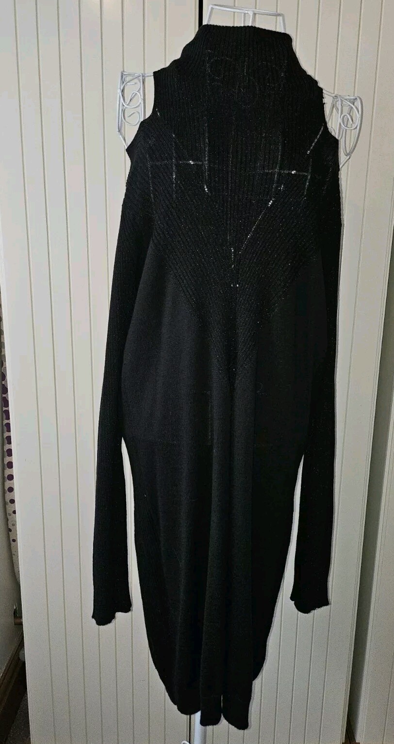 Diesel Knitted Black Dress With A Slight Shimmer In Fabric size M/L