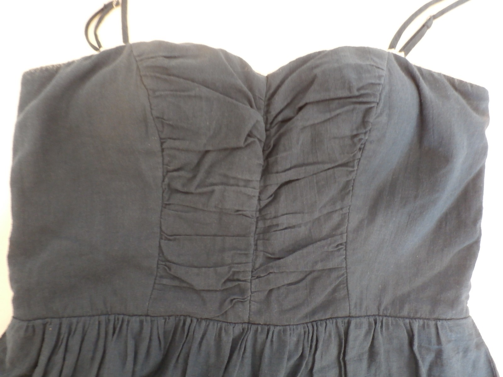 Speechless Blue Sundress Short Adj Straps Embroidered Zip Back Lined Size 9