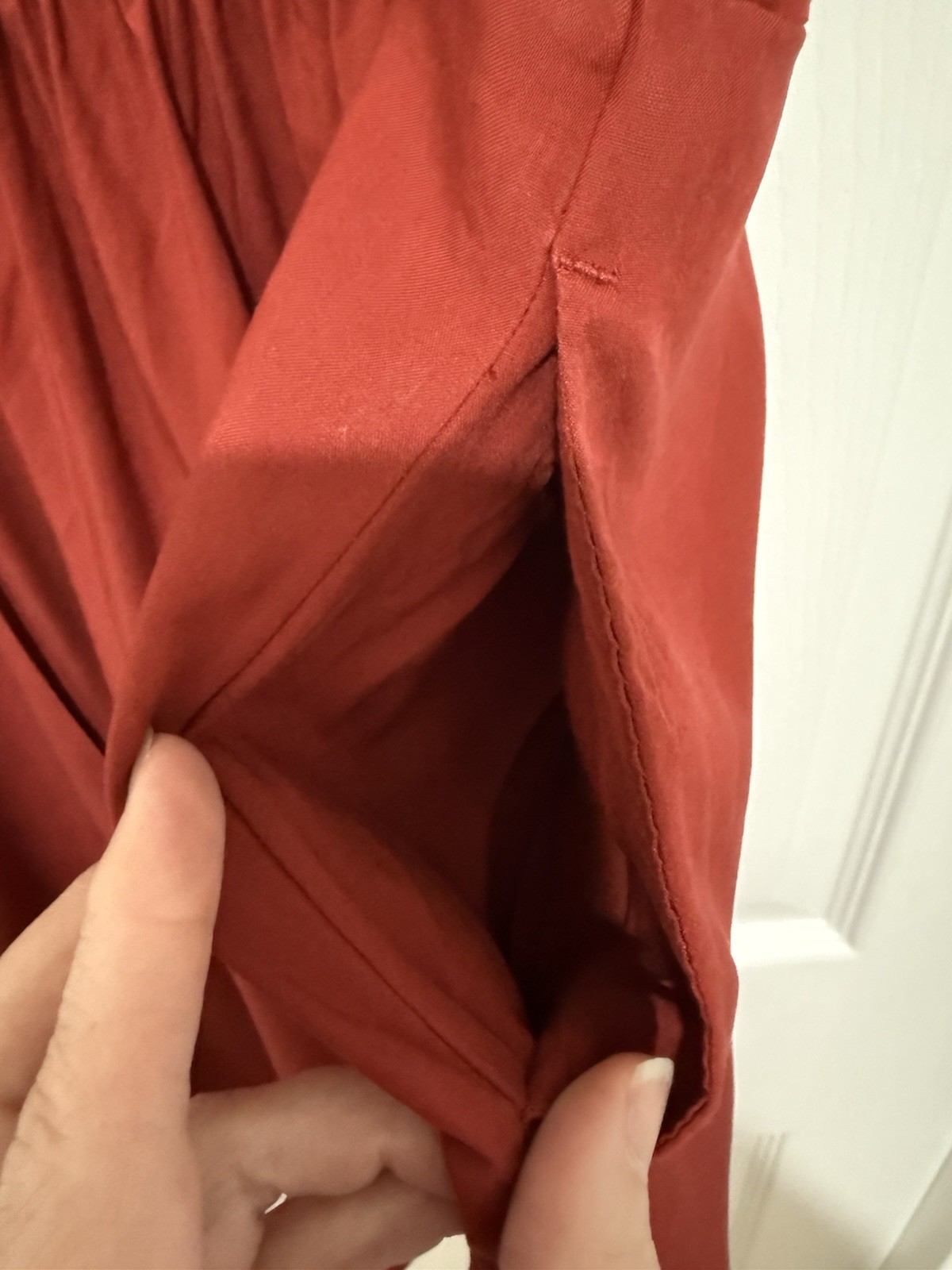 OLD NAVY Women’s Flame Scarlet Red Sleeveless Smocked Bodice Tank Mini Dress SZL