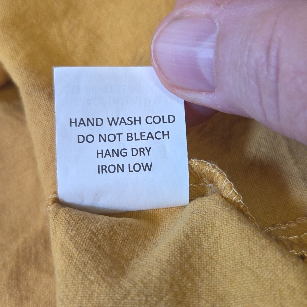 Sienna Sky Mustard Yellow Button Front Dress Small Cotton Sleeveless Pockets Min