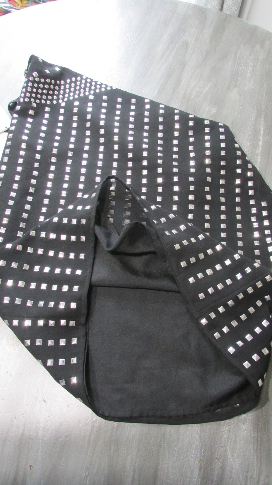 Susana Monaco Silver Studded Black Mini Dress 2 NWT Edgy Glam Indie Sleaze Cyber
