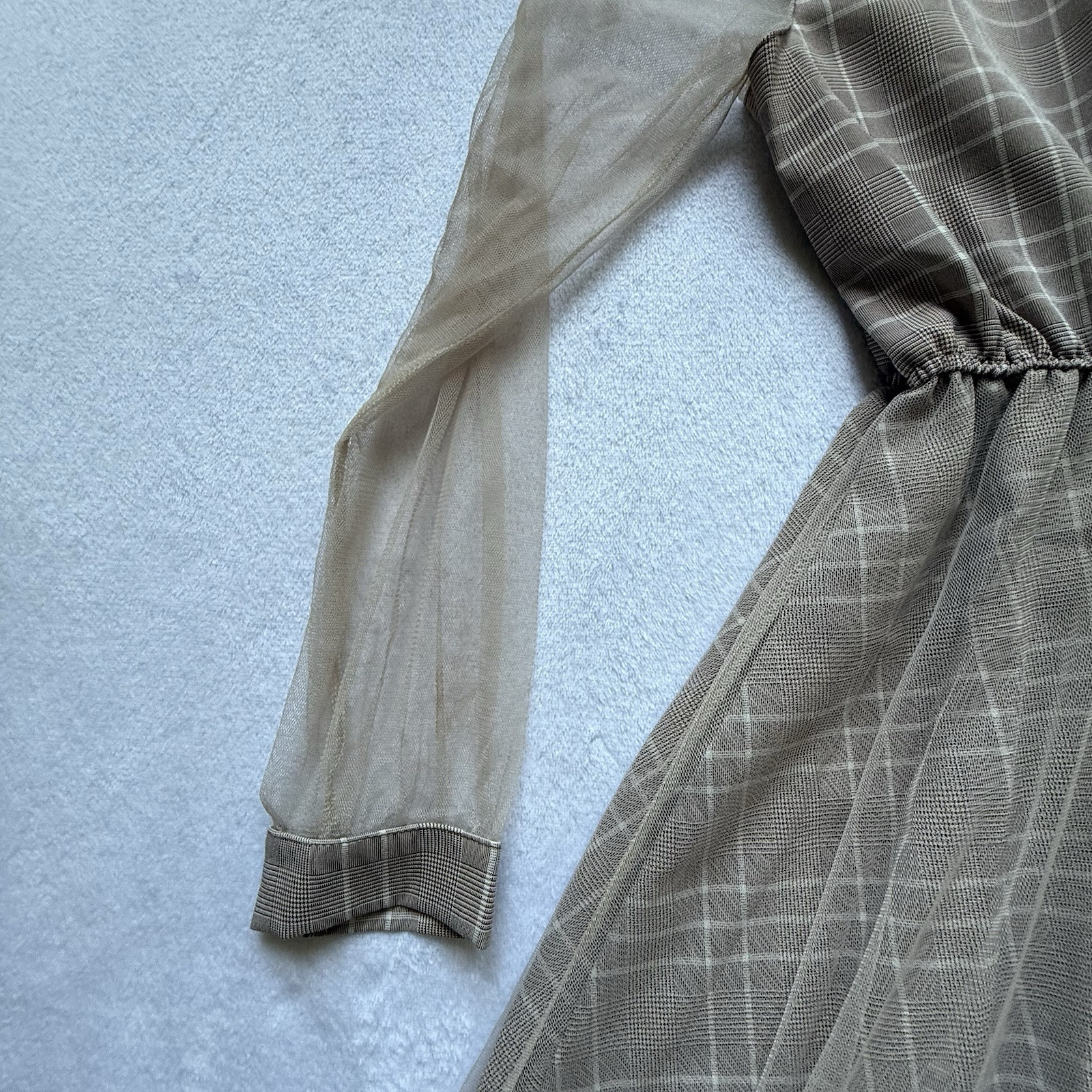VTG Bespoke Handmade Unlabeled Dress S Cottagecore Prairie Trad 60s Layer Flare