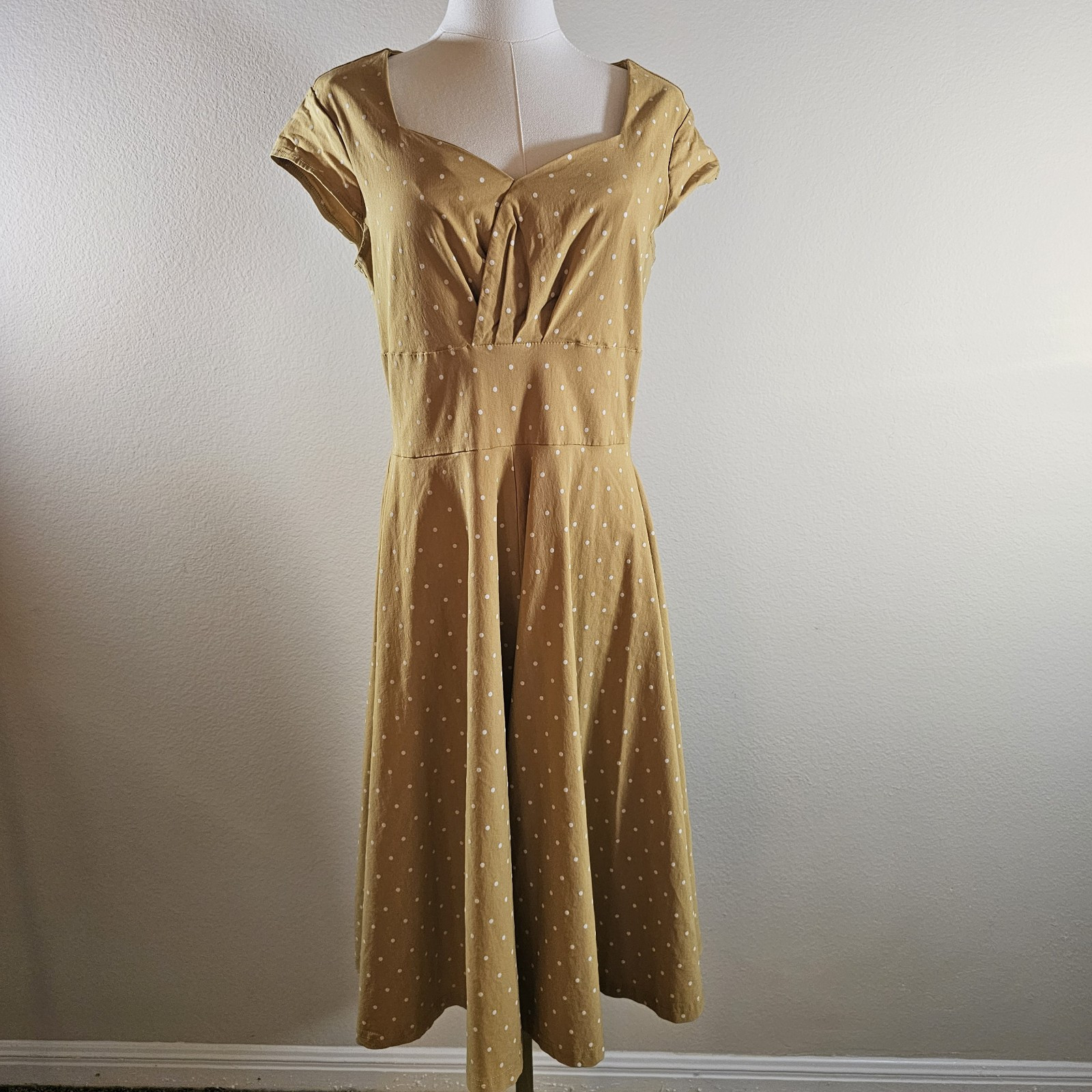 Gown Town Retro Dress 50’s Yellow Swing Dress Large