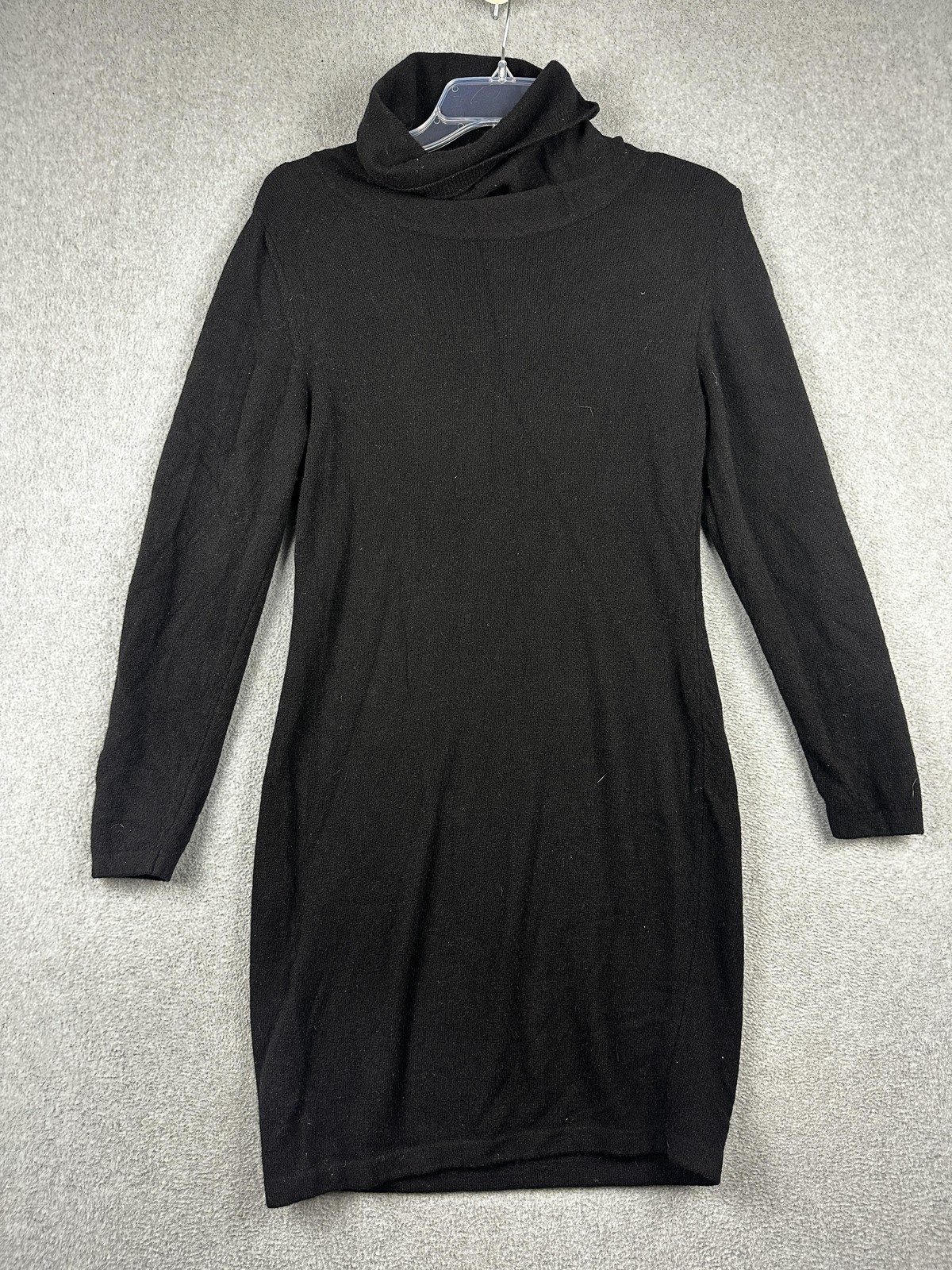 United Colors Of Benetton Dress Womens Small Black Turtleneck Lambswool Knit