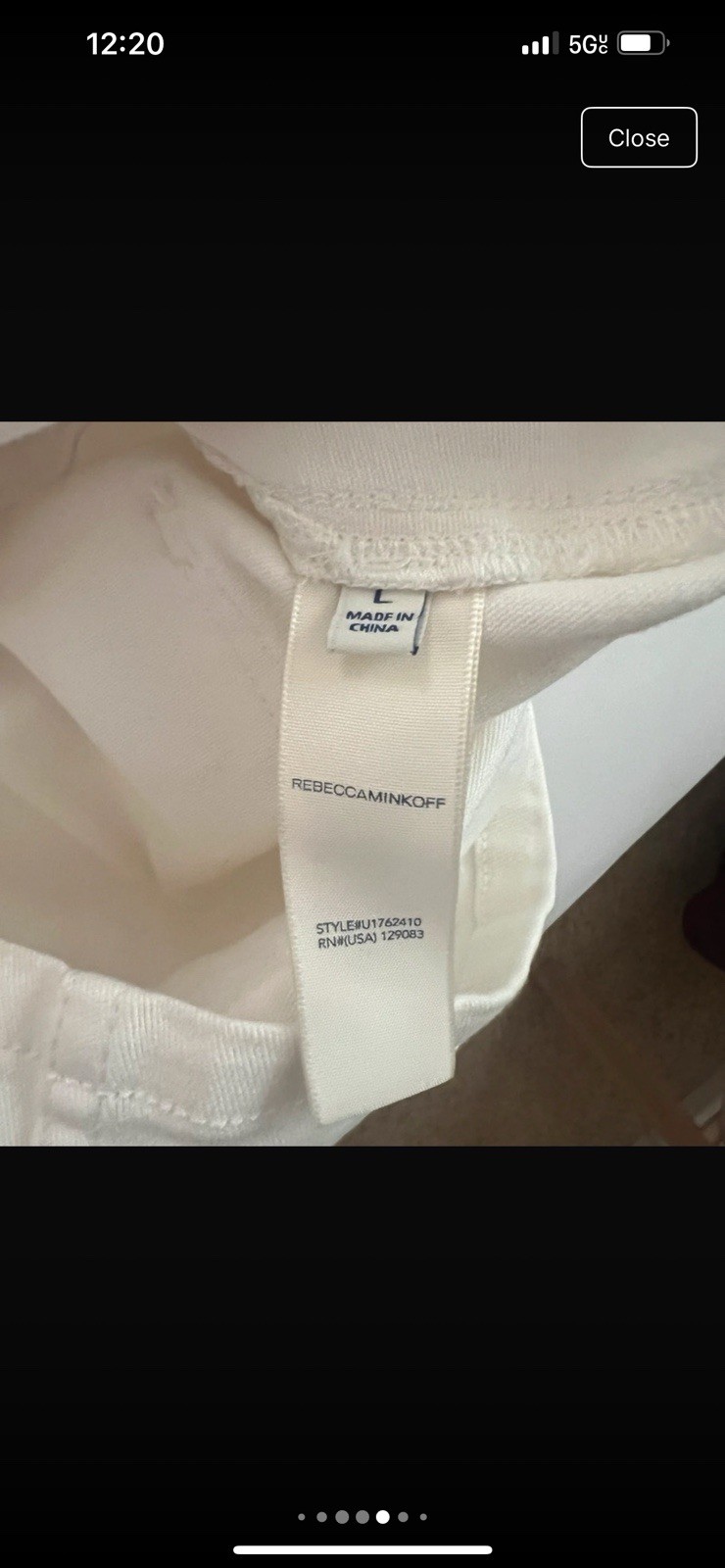 Rebecca Minkoff White Denim Button-Front Overall skirt Square Neck Pockets Large