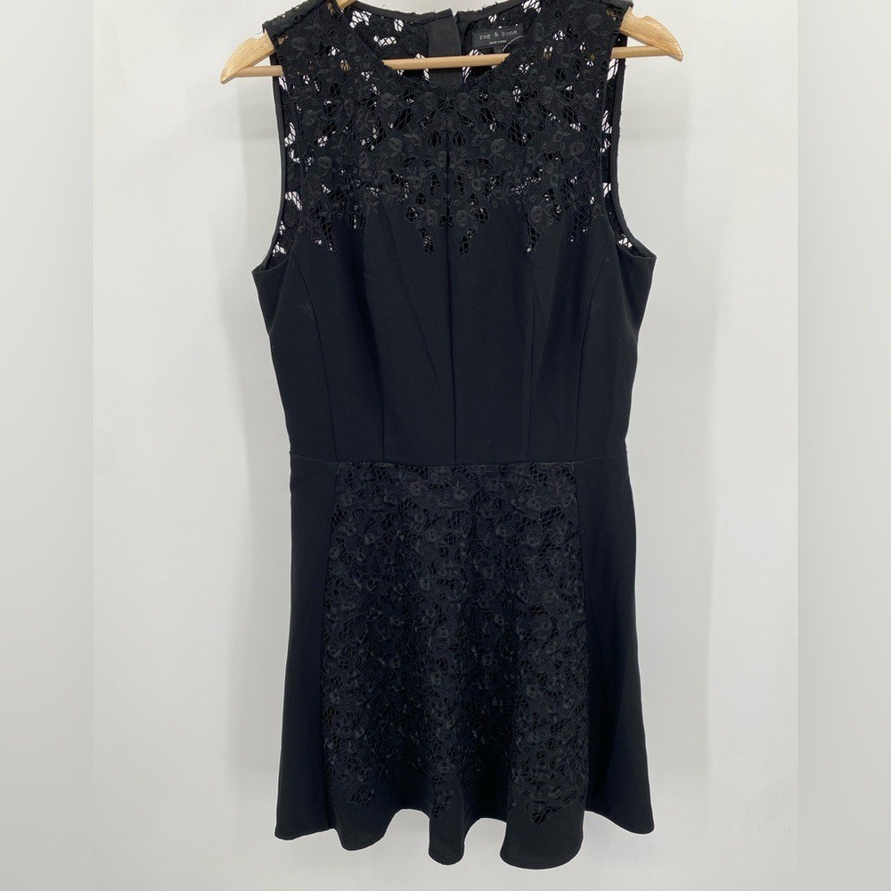 Rag & Bone Black Lace Mini Dress