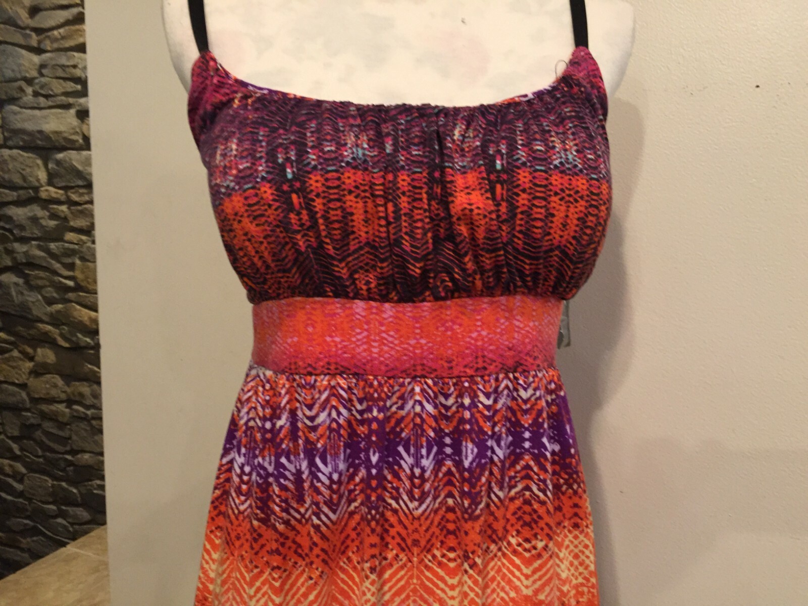 Allison Brittney Maxi dress, Medium, adjustable spagetti straps, stretch, NWT
