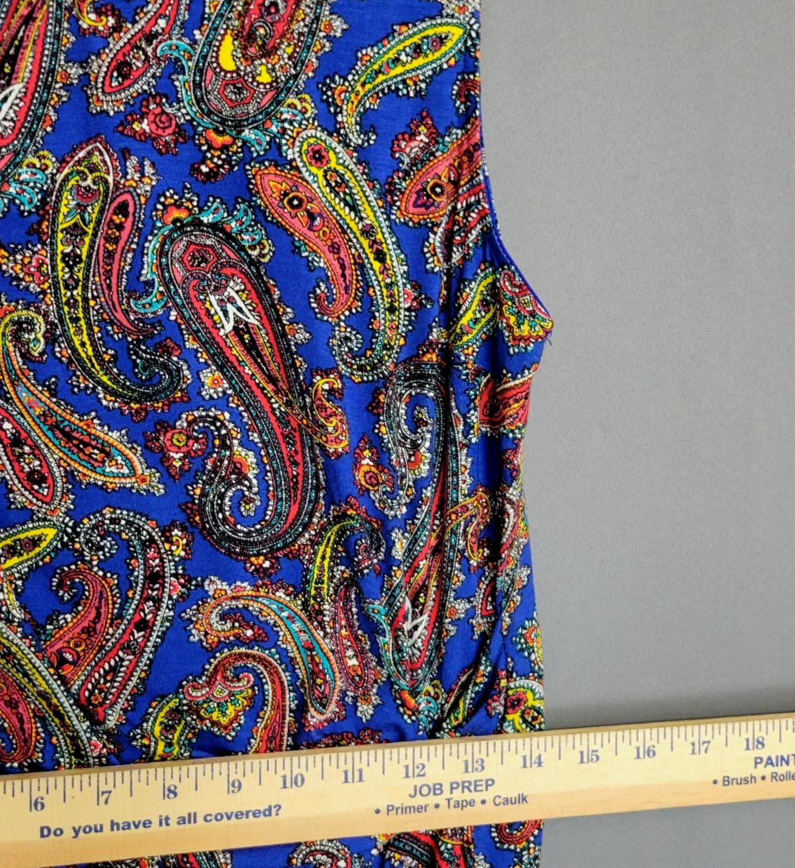 Sugar & Spliced Dress Womens S Blue Paisley Runch Sleeveless Bobo Chic Vibrant