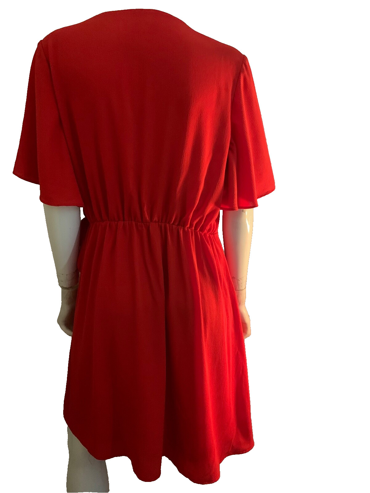 Time And True dress all seasons a line V neck red rover flare sleeves XL(16-18)