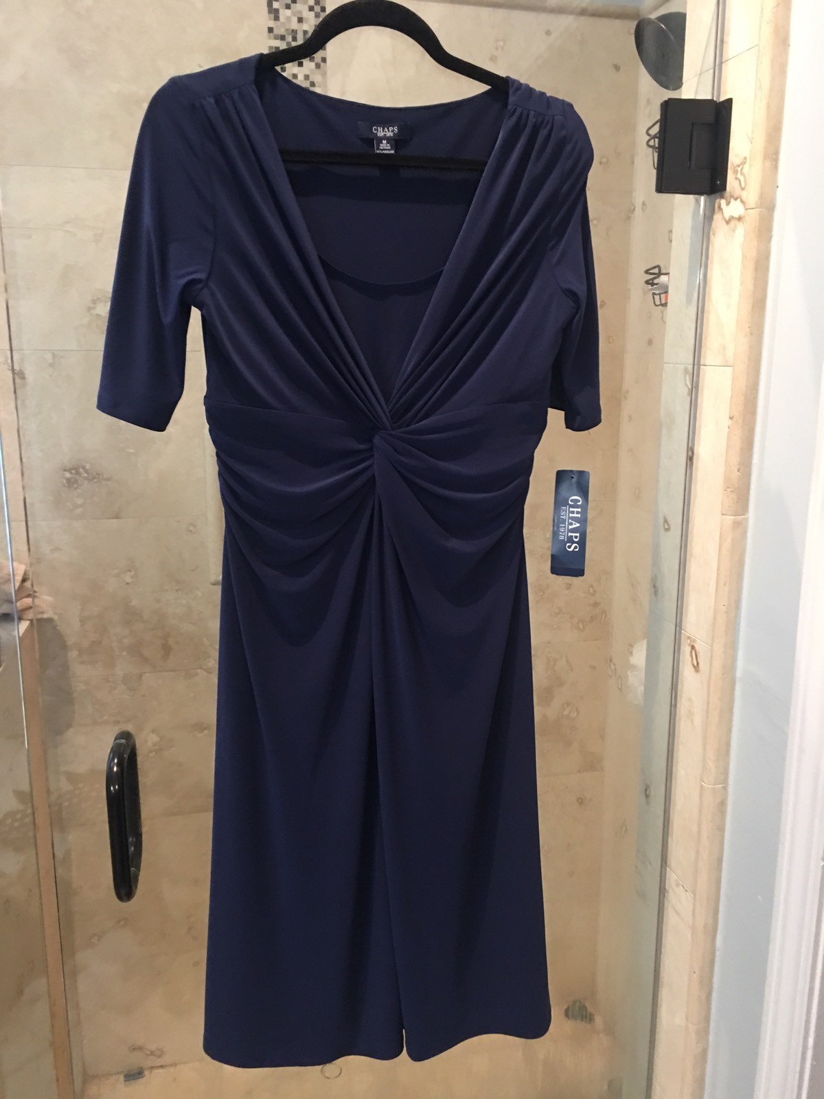 Chaps NWT $100 M , Dress Indigo Blue, Office, Wedding, Holiday All Seasons