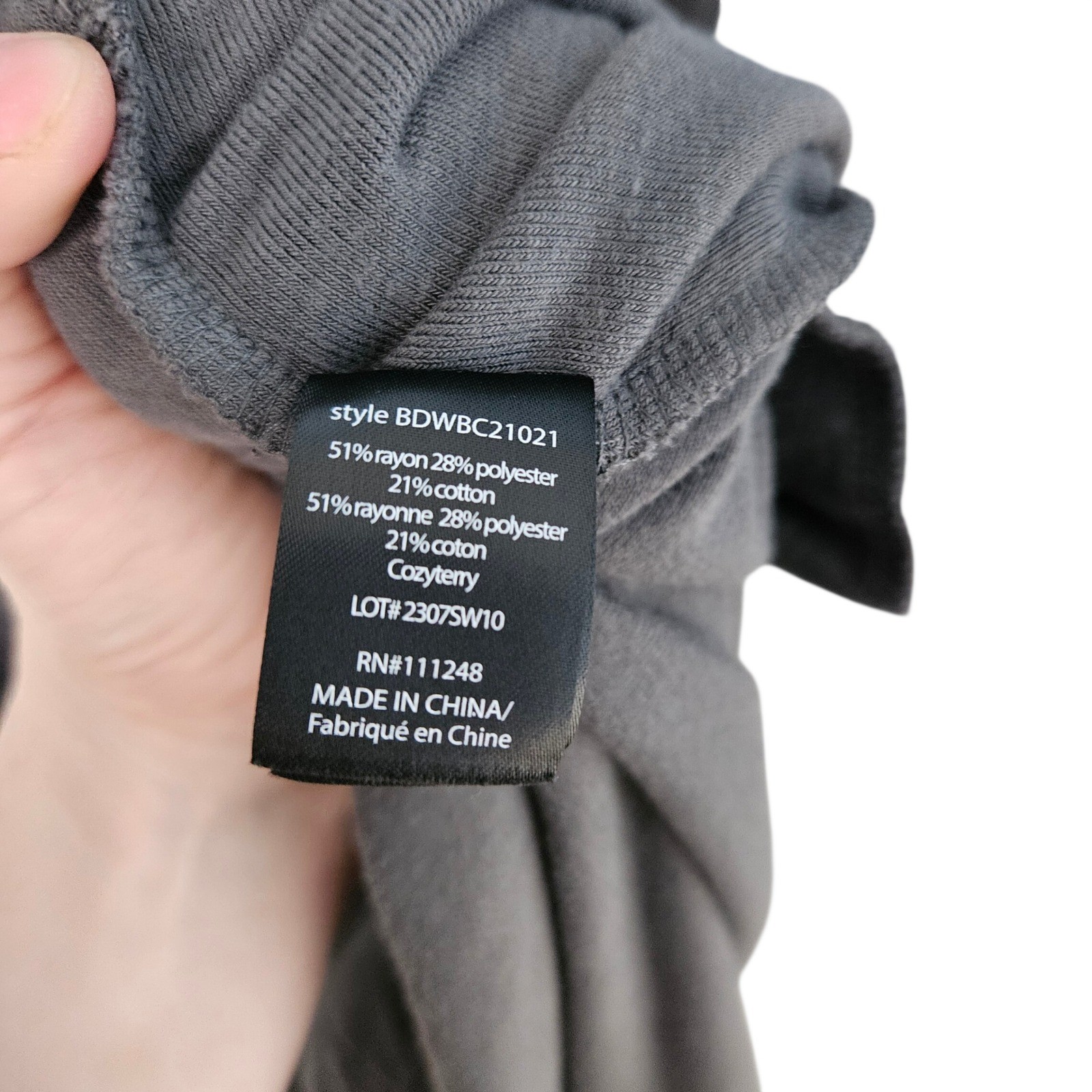 Barefoot Dreams Beach CozyTerry Caftan Carbon Gray Coverup Dress Small