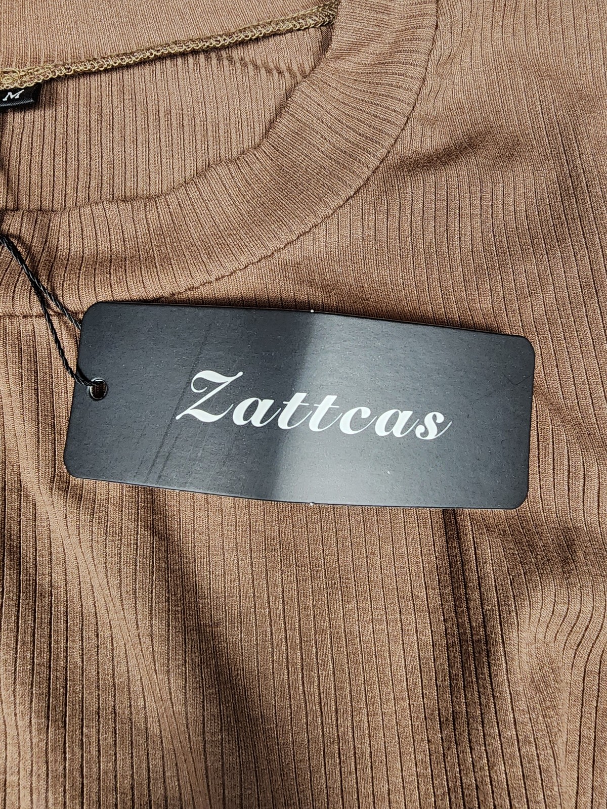 Zattcas Dress Womens Medium Brown Short Sleeve Midi Belted Animal Print Pockets