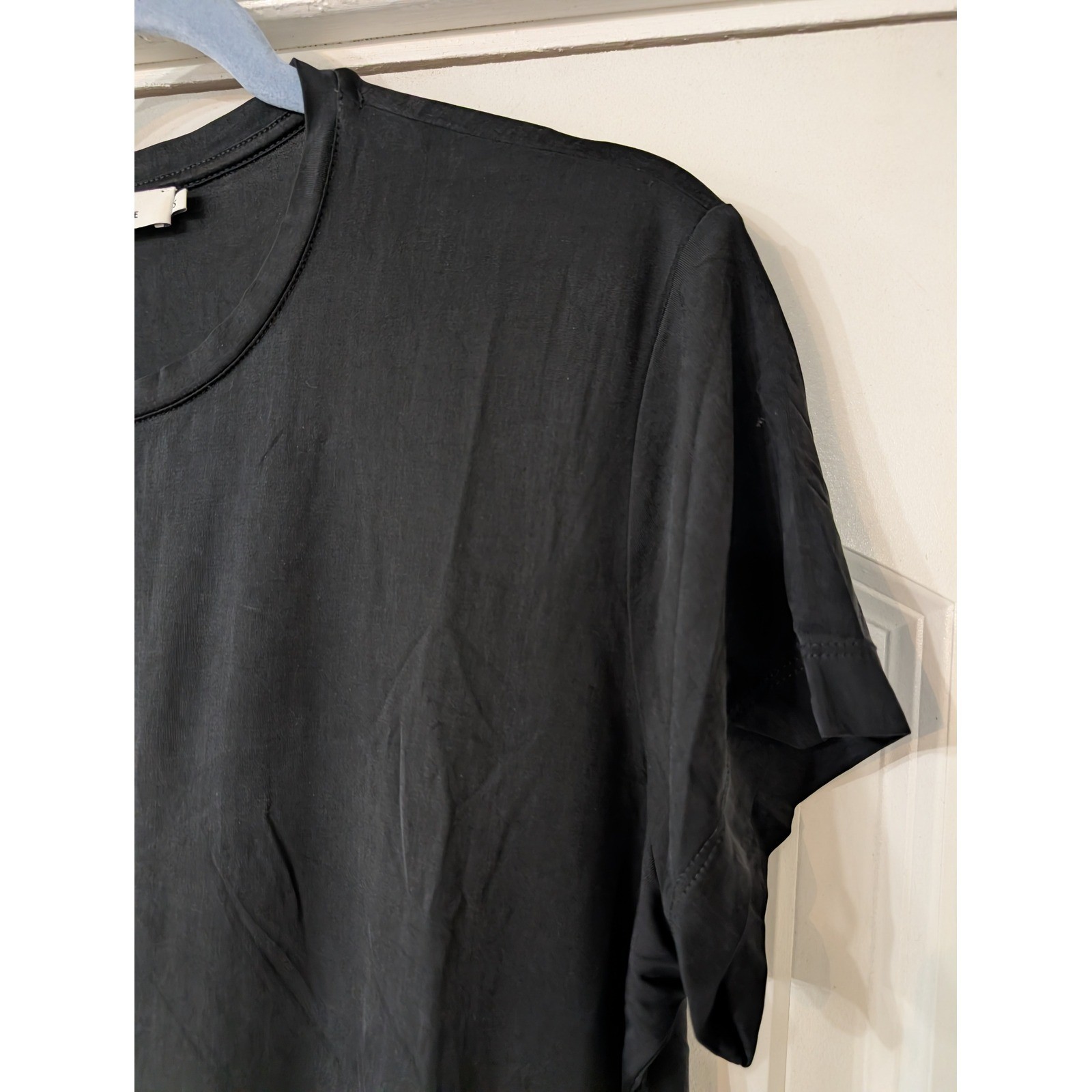 Samsoe Samsoe Womens Black Short Sleeve Crew Neck T-Shirt Dress Size Small basic