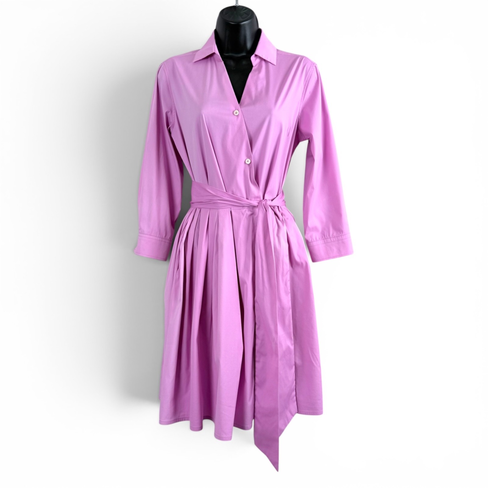 0039 italy jule barbiecore preppy old money poppy pink women’s dress XS