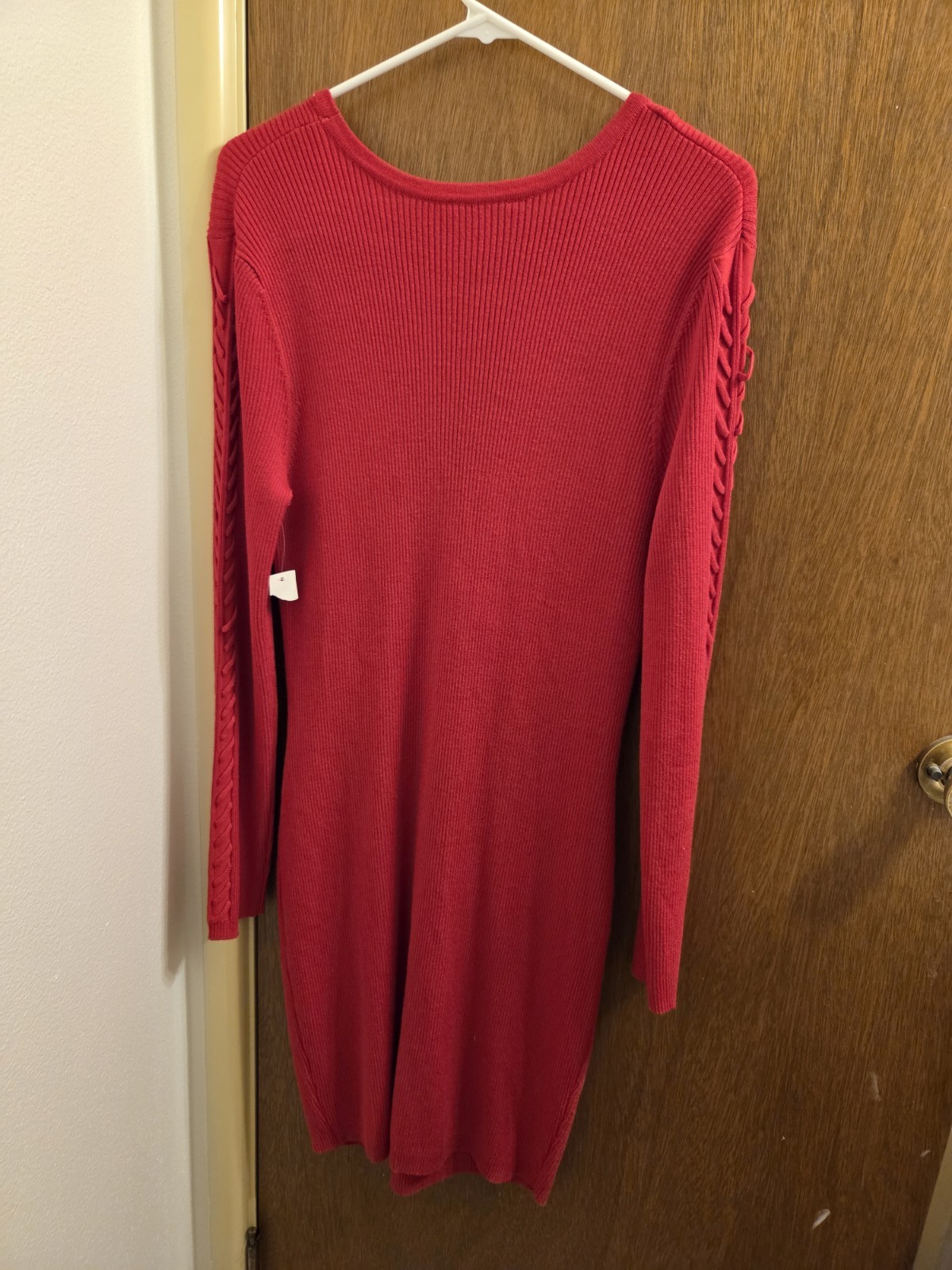 No Boundaries No Bo Juniors XXXL 21 Red Ribbed Cutout Dress Partial New Tag