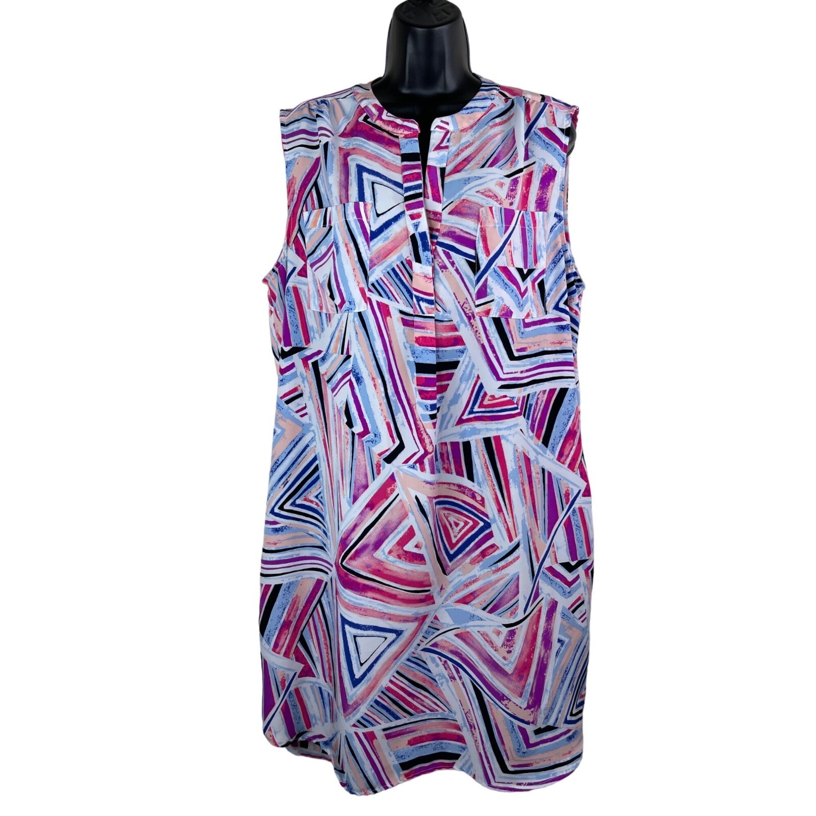 Attention Dress Womens Size Extra Large XL Sleeveless Colorful Lightweight