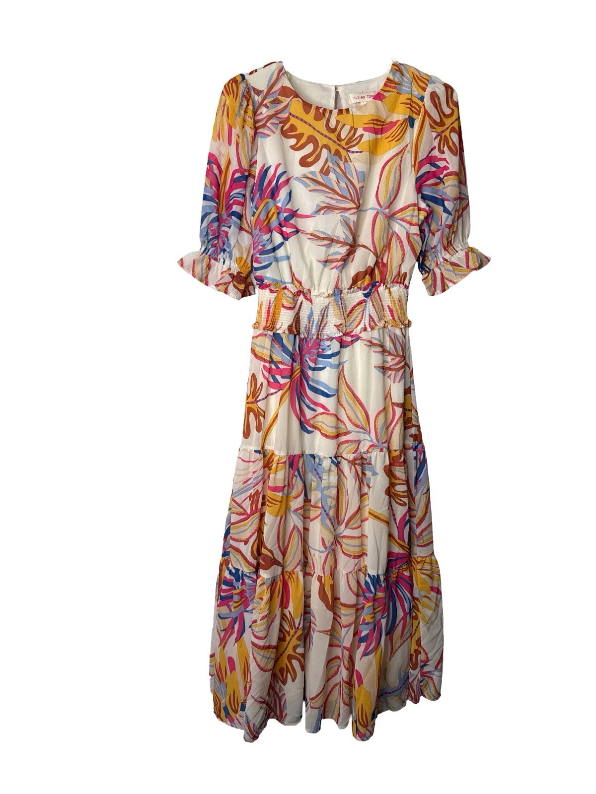 Flying Tomato Dress Floral Print Maxi Small Boho Brunch Shower Wedding Guest
