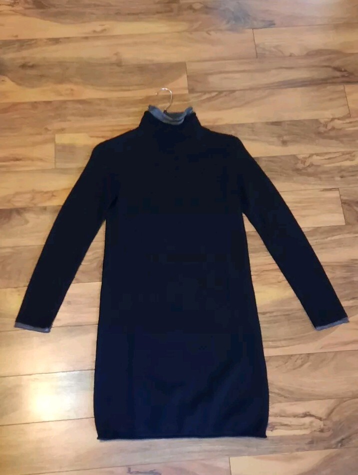 Philosophy Womens Pull On Turtleneck Knit Sweater Dress Size S Black NWT
