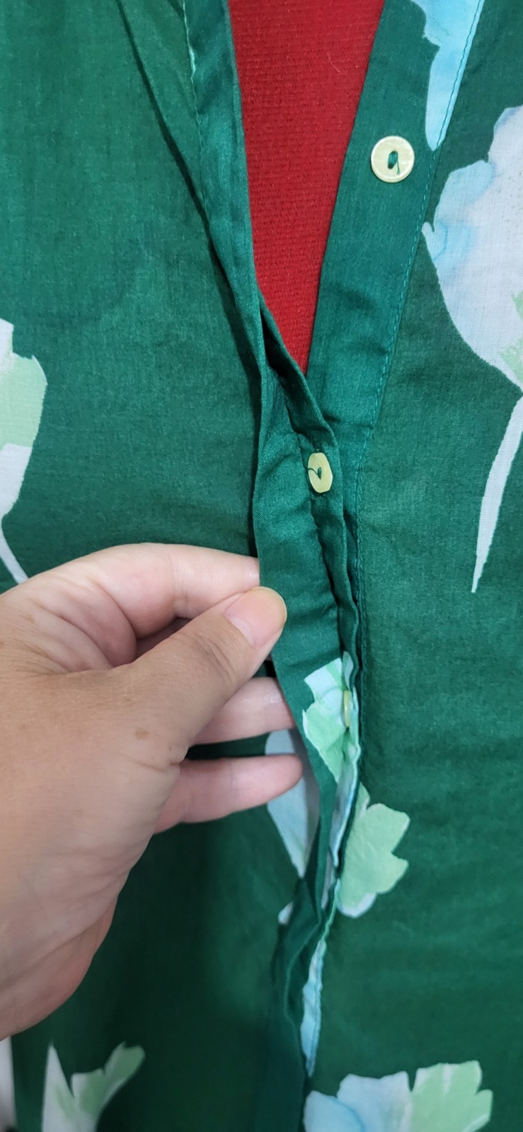 Zudio Emerald Green/ White Cotton Mix Shirt Dress 18-20 3xl Tye Dye Boho,Festiva
