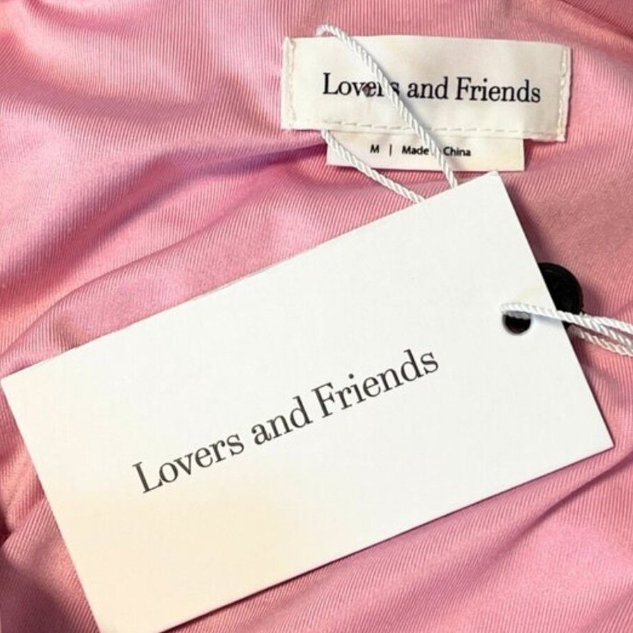 Lovers & Friends Revolve Juliana Mini Dress NWT Womens M Pink Ruched Night Out