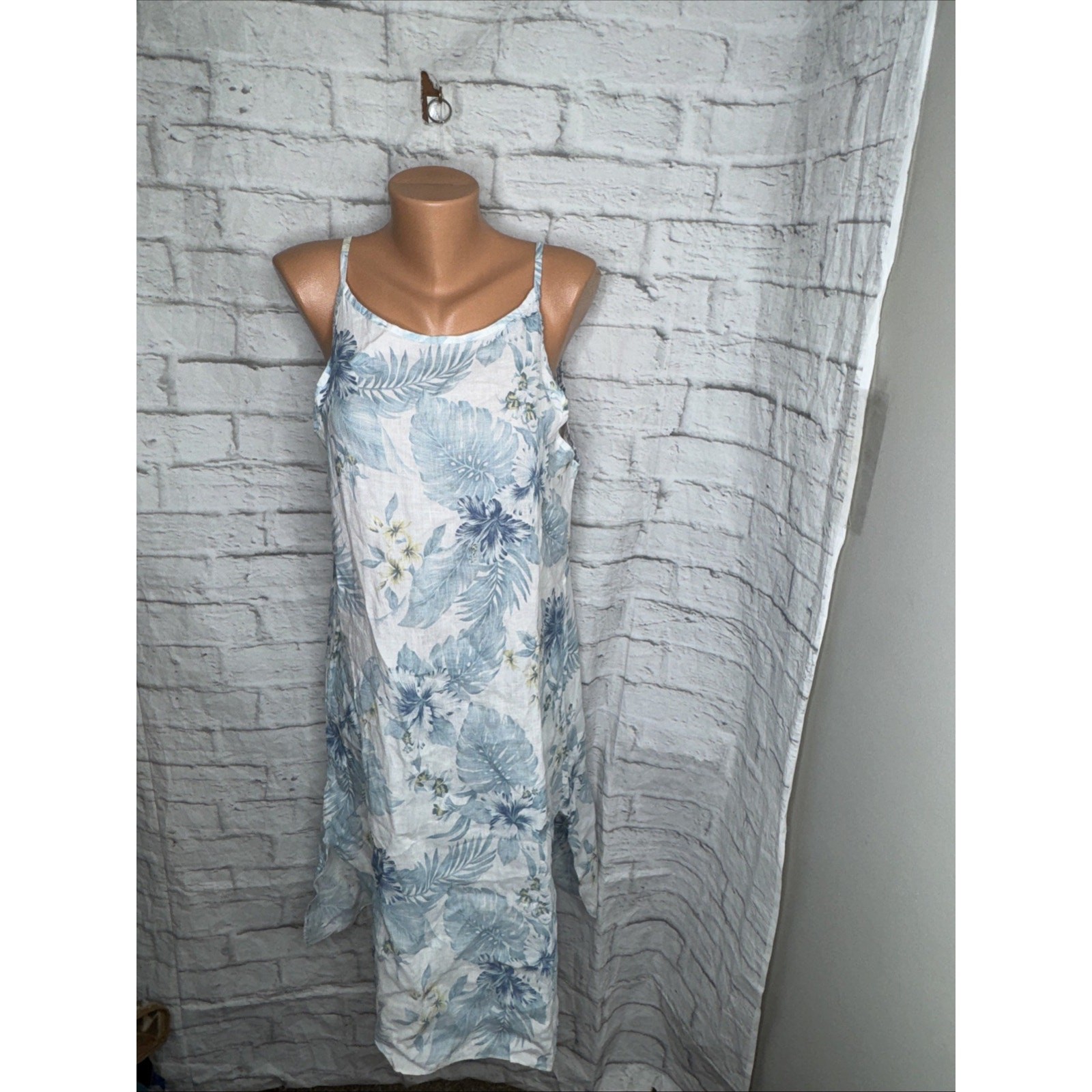 NWT Lungo L’arno Sz S, 100% Linen Made in Italy Pockets! Dress, Coverup
