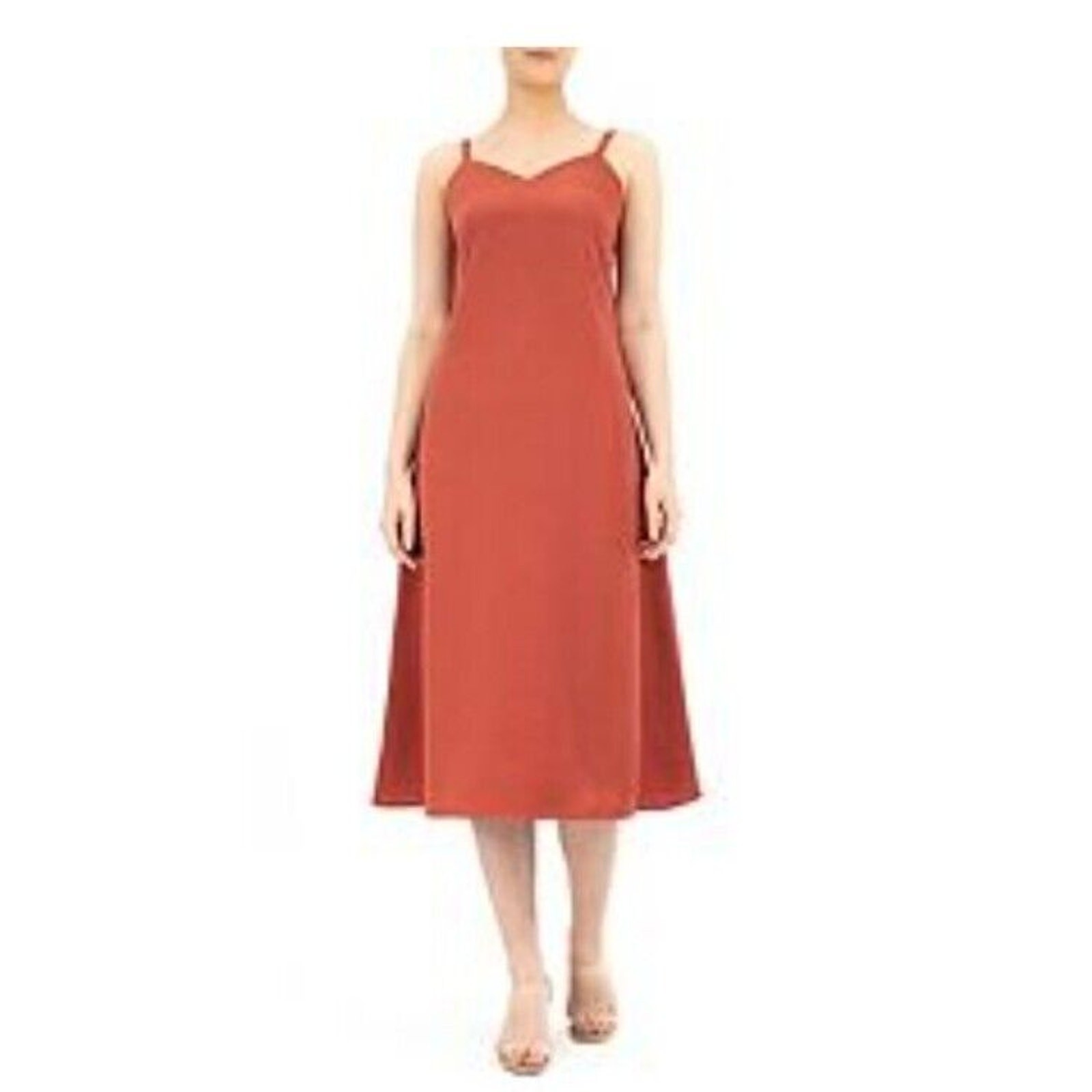 Women’s Nina Leonard Dress Medium Cooper Midi Slip DressV Neck Strapless