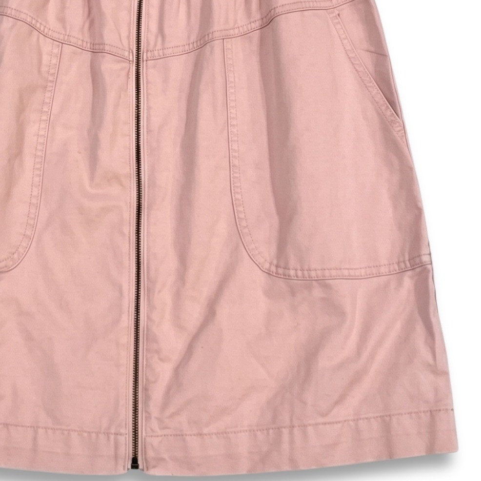 Universal Thread Zip Front Utility Mini Dress Womens XS Dusty Rose Cotton NWT