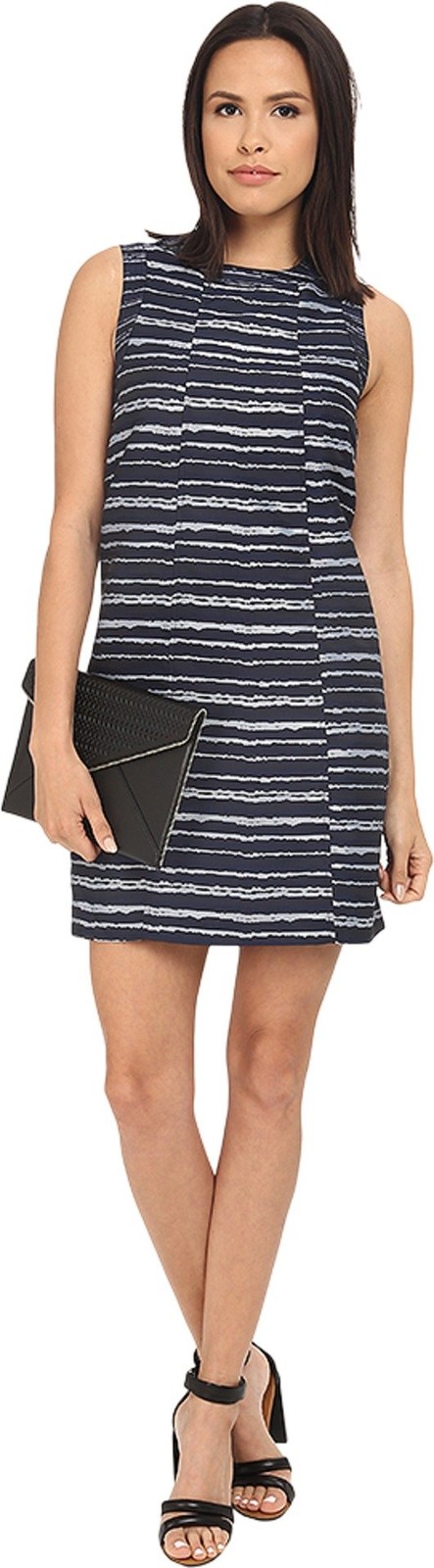 Kensie Women’s Digital Lines Dress, Midnight Sapphire Combo, Small