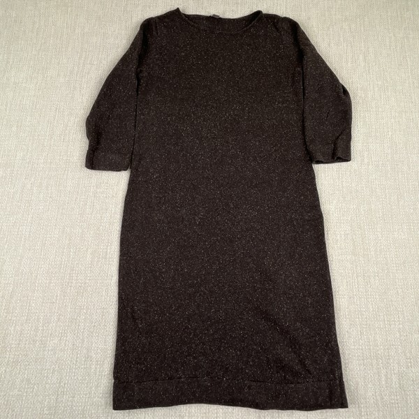 J. Jill Silk Blend Dress Womens XS Fleck Stretch 36″ Long Designer Classic City
