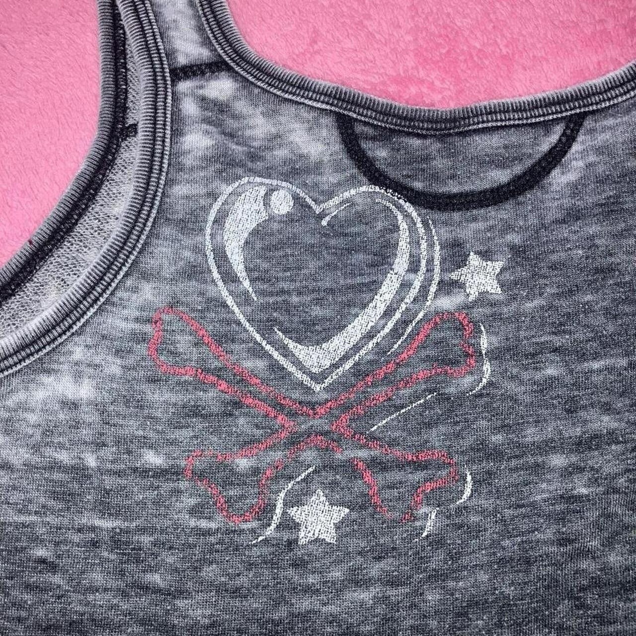 Affliction sinful grey angel wing heart crossbones graphic mini t shirt dress