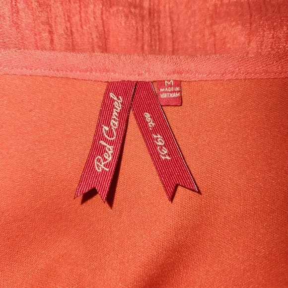 Red Camel Empire Waist Spaghetti Strap Coral Pink Dress Medium M EUC