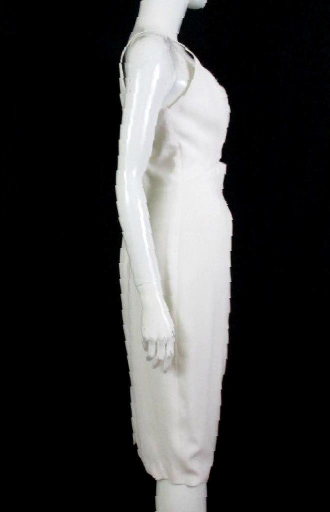 ZIMMERMANN WHITE CREPE CUTOUT MID-LENGTH SHEATH DRESS SZ.1/S