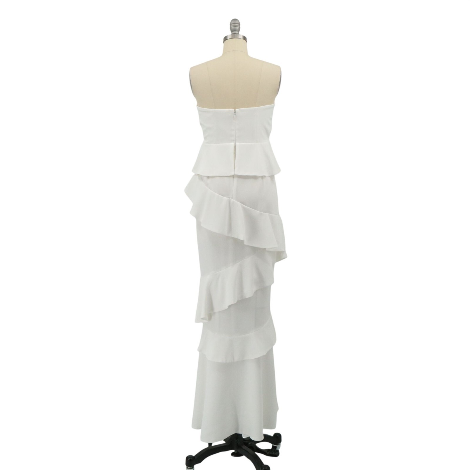 NWT Lovers and Friends This Is It Gown Strapless Tiered Ruffle Maxi Dress S