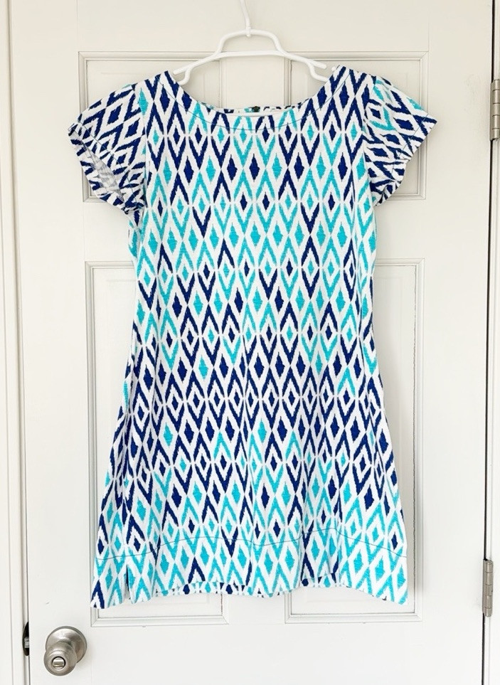 HATLEY dress size M blue white shortsleeve mini