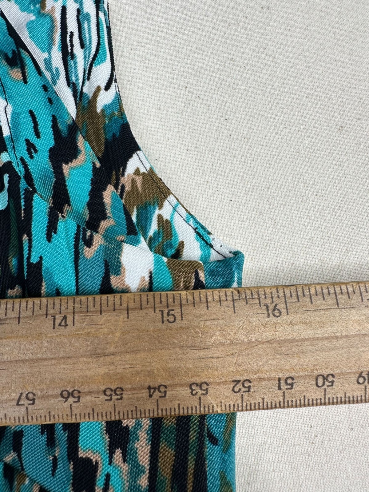 Connected Apparel Beaded Neckline Sleeveless Aztec Print Dress size 6