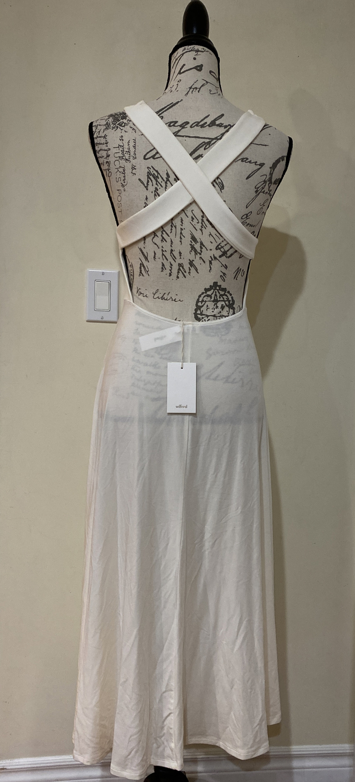 Aritzia Wilfred Medium Beach Cut Out Cross Open Back Dress Size S/P
