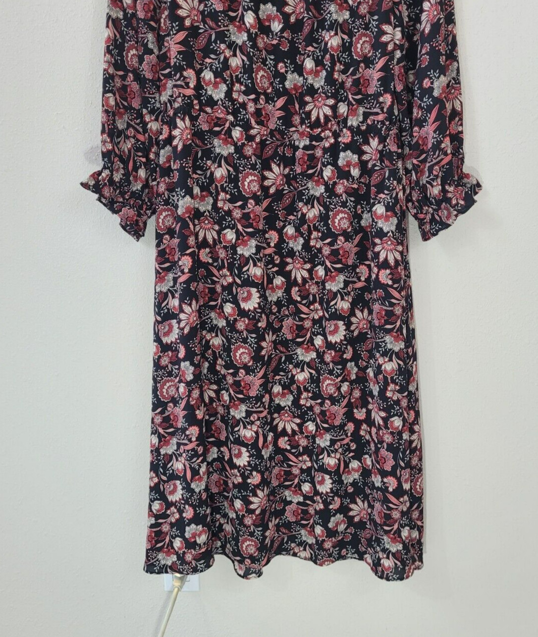 New TALBOTS X Bracelet Sleeve Autumn Garden Midi Dress Women