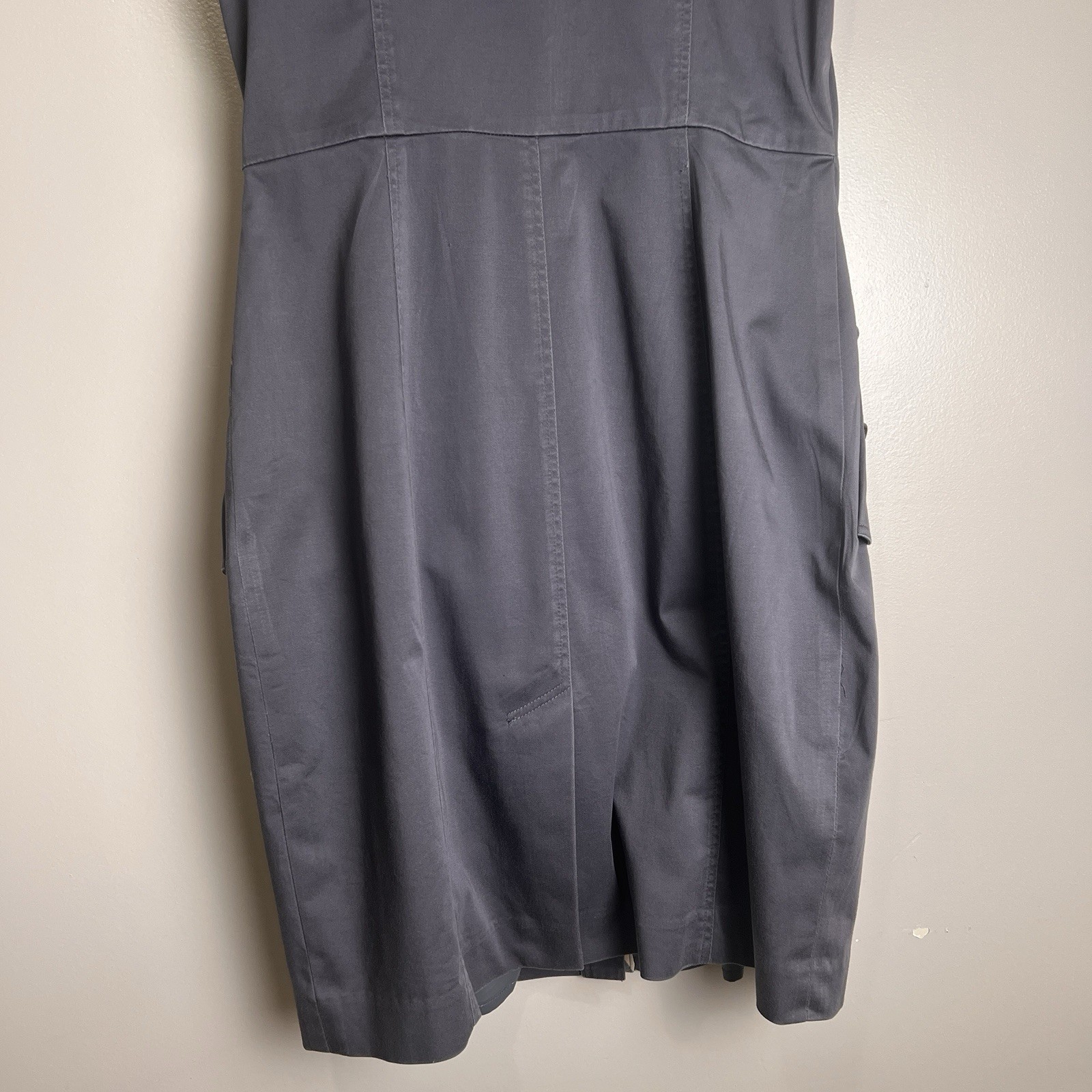 Burberry of London Gray Button Down Dress Size 17.5” Ptp EUC