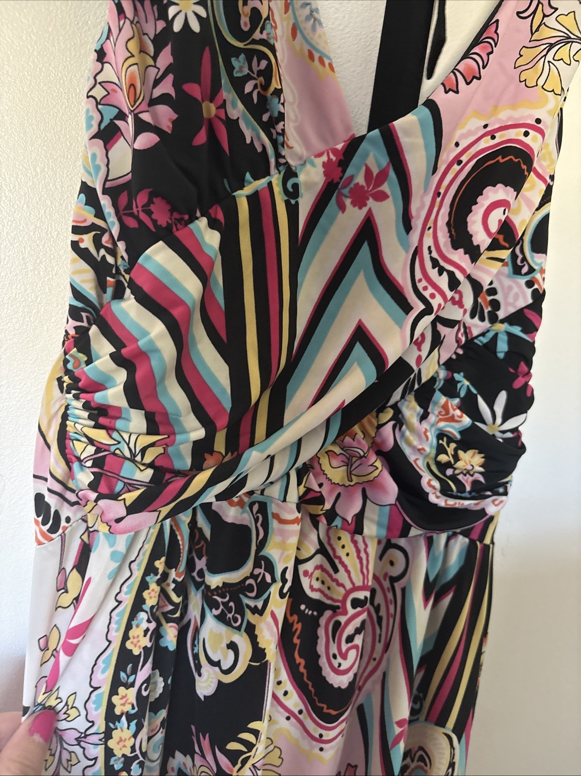 Jacqueline Studio Floral Sleeveless Dress Vintage Y2K, Size S Japanese Print