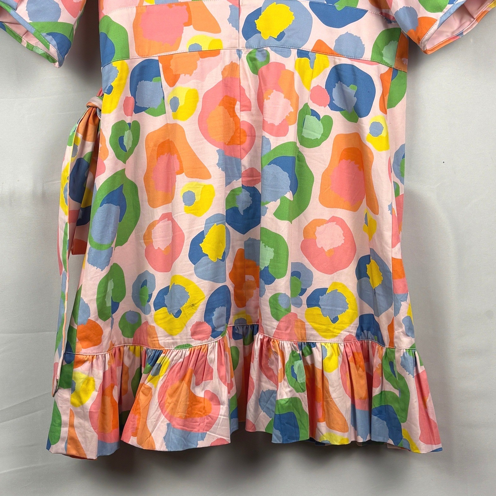 Emily McCarthy Womens Savannah Mini Dress Ruffle Wrap Sz L Party Preppy Spring