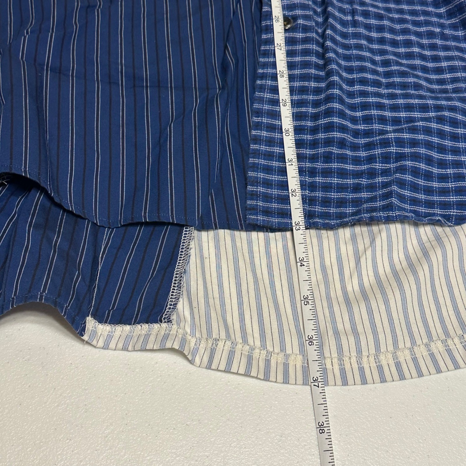 Goddess Rags Artist Made Upcycled Shirtdress Sz M Gingham Patchwork Textile