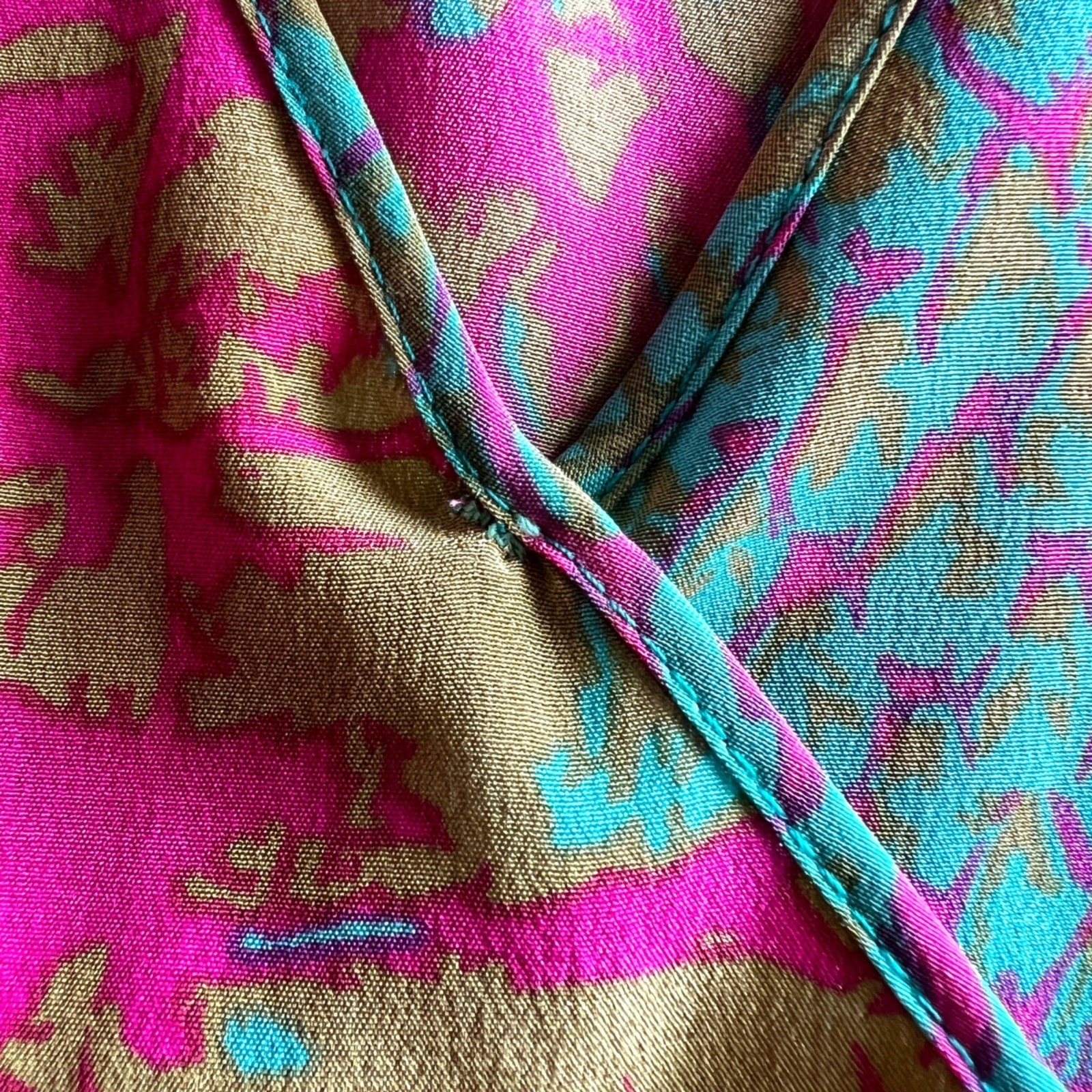 Presley Skye Snake Print Multicolor Silk Wrap Dress Knee Length Size Medium