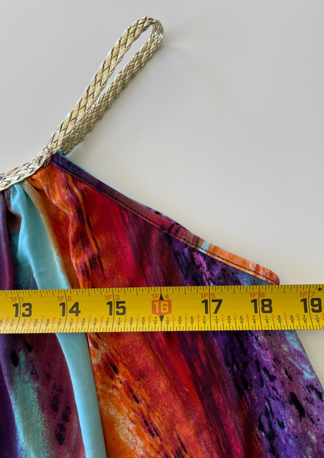 Women’s Gold Braided Strap Silk Blend Maxi Slip Dress Multicolored Size L
