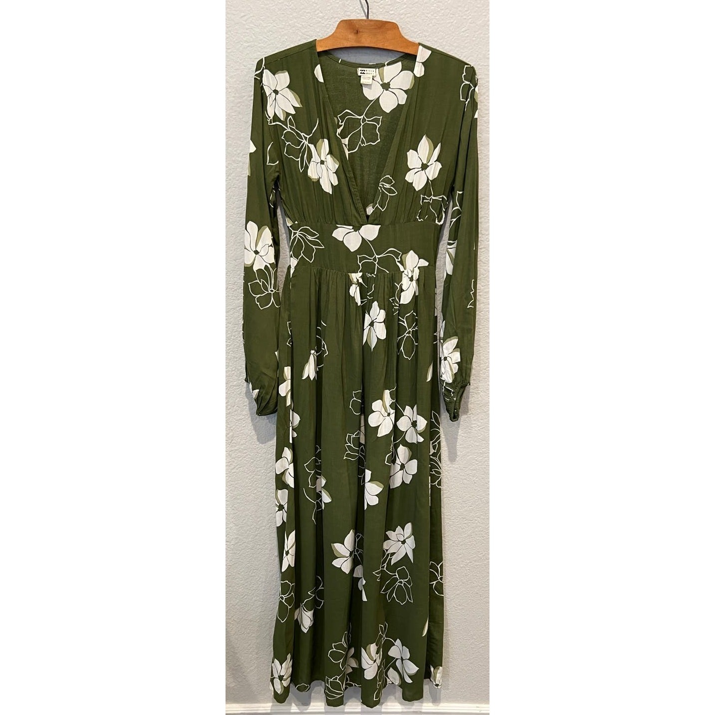 BILLABONG Night Bloom Floral Long Sleeve Maxi Dress Size XS